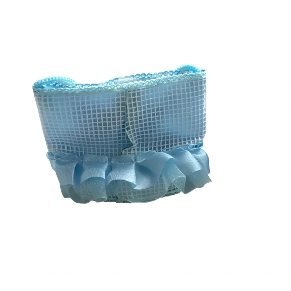 Blue Fabric Baskets For Baby Shower Favors 13 pc